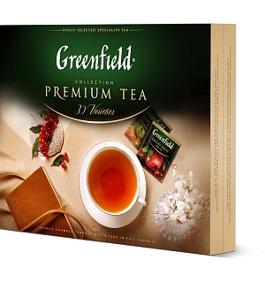 Подарочный набор чая Greenfield, 30 видов, 120 фольг. пакетиков, картонная коробка