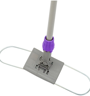Швабра-рамка OfficeClean Professional, телеск.ручка из нерж. стали 125см, насадка МОП хлопок 40см