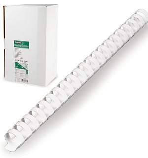 Пружины пластиковые для переплета, КОМПЛЕКТ 100 шт., 19 мм (для сшивания 121-150 л.), белые, FELLOWES, FS-53474