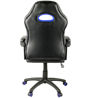 Кресло игровое Helmi HL-S06 "Highway", экокожа/ткань черная/синяя
