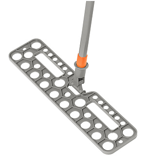 Швабра двусторонняя OfficeClean Professional, телескоп. ручка 70-120см, насадка МОП микрофибра 40 см