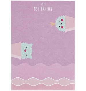 Блок для записей MESHU 8,8*12,5см, 100л., "Sweet mono", на склейке