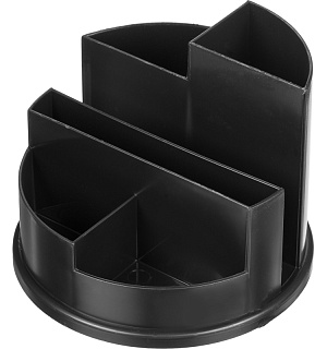 Подставка-органайзер д/канц.мелочей Attache Line 6 отд черный 140х140х105мм