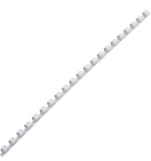 Пружины пластиковые для переплета, КОМПЛЕКТ 100 штук, 8 мм (для сшивания 21-40 листов), белые, BRAUBERG, 530810