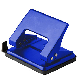 Дырокол Attache Economy до 20 листов, с линейкой, металл, синий