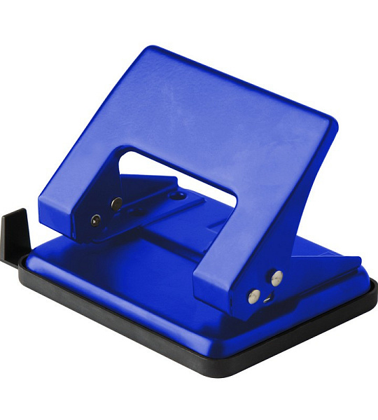 Дырокол Attache Economy до 20 листов, с линейкой, металл, синий