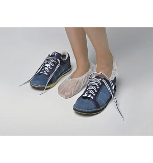 Носки для боулинга ЧИСТОВЬЕ КОМПЛЕКТ 50 шт. спанбонд, белые, 22 г/м2, размер L (43-45), 00-550