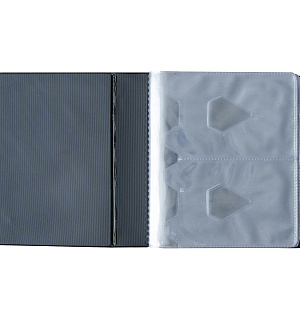 Кредитница OfficeSpace на 32 карты, ПВХ, коричневый, 2 ряда, горизонтальная