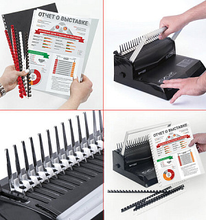 Пружины пластиковые для переплета, КОМПЛЕКТ 100 шт., 6 мм (для сшивания 10-20 л.), черные, BRAUBERG, 530809