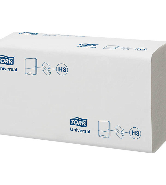 Полотенца бумажные лист. Tork "Universal"(ZZ-сл)(H3) 1-слойные, 250л/пач, 23*23см, белые