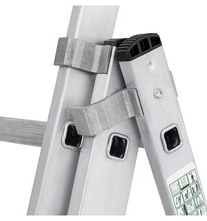 Лестница-трансформер 3-х секционная 3х7 ступеней, 3х1,9 м, высота 4,5 м, нагрузка 150 кг, алюминий, НОВАЯ ВЫСОТА, 1230307