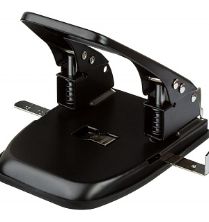 Дырокол Attache до 30 листов, с линейкой, цвет черный