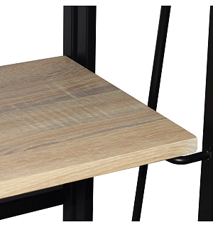 Стеллаж на металлокаркасе BRABIX "LOFT SH-001", 600х300х1250 мм, складной, цвет дуб натуральный, 641230
