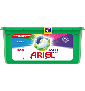 Капсулы для машинной стирки Ariel "Color", 3в1 Pods, 30шт*27г (ПОД ЗАКАЗ)