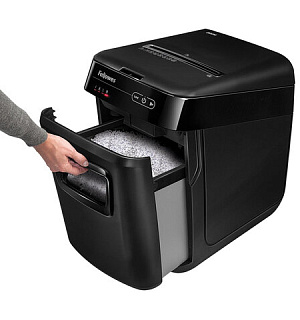 Уничтожитель (шредер) с автоподачей FELLOWES AUTOMAX 200M, 5 уровень секретности, 2x14 мм, 32 л, FS-46563