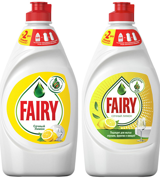 Средство для мытья посуды Fairy "Сочный лимон", 450мл