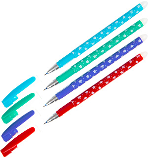 Ручка гелевая стираемая ArtSpace синяя, 0,5мм, корпус ассорти