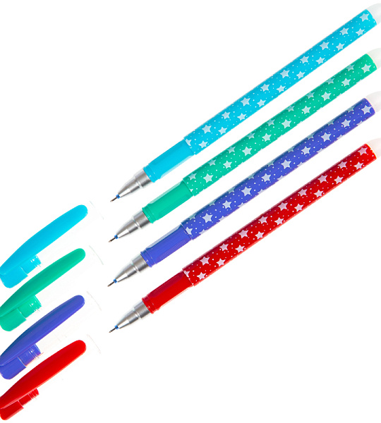 Ручка гелевая стираемая ArtSpace синяя, 0,5мм, корпус ассорти