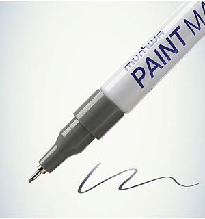 Маркер-краска MunHwa "Extra Fine Paint Marker" серебро, 1мм, нитро-основа