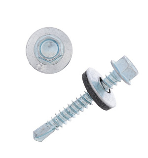 Саморезы кровельные с шайб., с рез.прокл., 5.5х38, 150 шт.