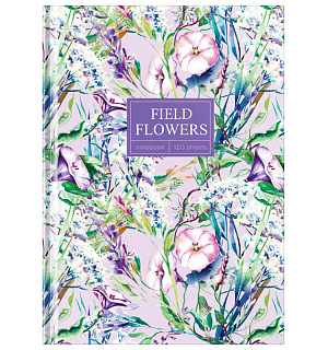 Бизнес-блокнот А5, 120л., OfficeSpace "Field flowers", глянцевая ламинация