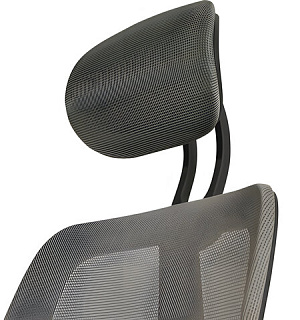 Кресло BRABIX "Saturn ER-400", с подголовником, комбинированное, черное/серое, 530871