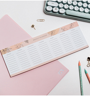 Планер на неделю MESHU 297*105мм, 30л., "Terracotta", на склейке