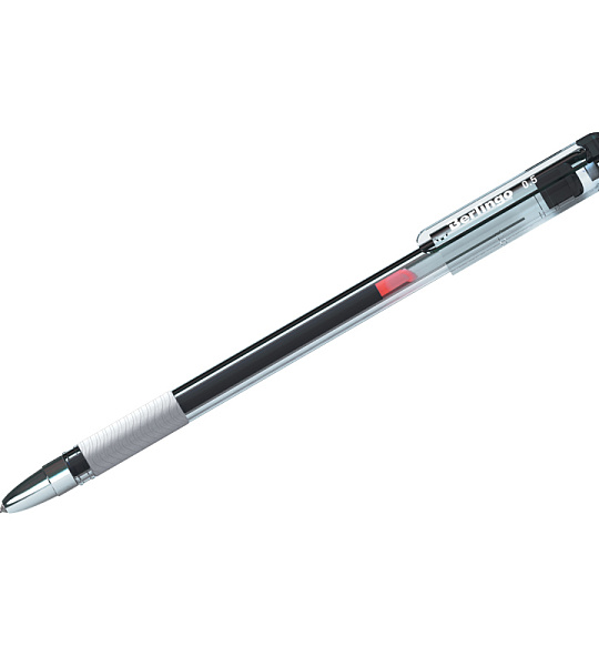 Ручка гелевая Berlingo "Standard" черная, 0,5мм, грип, игольчатый стержень