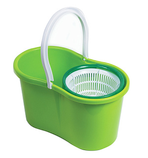Набор для уборки LAIMA, ведро 7 л/5 л с отжимом, швабра с круглой насадкой (2 шт., крепление кольцо), 603624