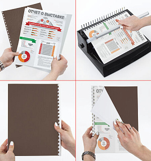 Обложки картонные для переплета, А4, КОМПЛЕКТ 100 шт., тиснение под кожу, 230 г/м2, коричневые, BRAUBERG, 530951