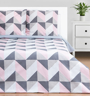 Постельное бельё Этель 1.5 сп Pink illusion 143х215 см, 150х214 см, 70х70 см - 2 шт, бязь 125 г/м2
