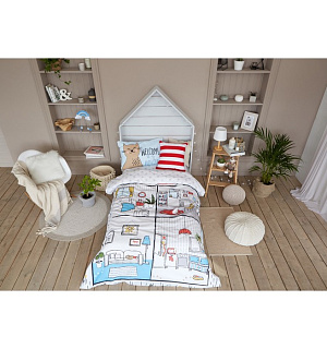 Постельное бельё «Этель» 1.5 сп My sweet home 143*215 см, 150*214 см, 50*70 см -1 шт,100% хл, бязь