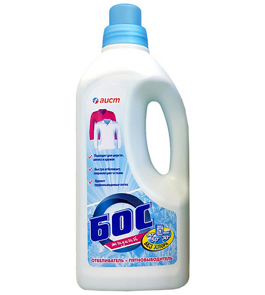 Средство отбеливающее БОС, жидкий, без хлора, 1200мл