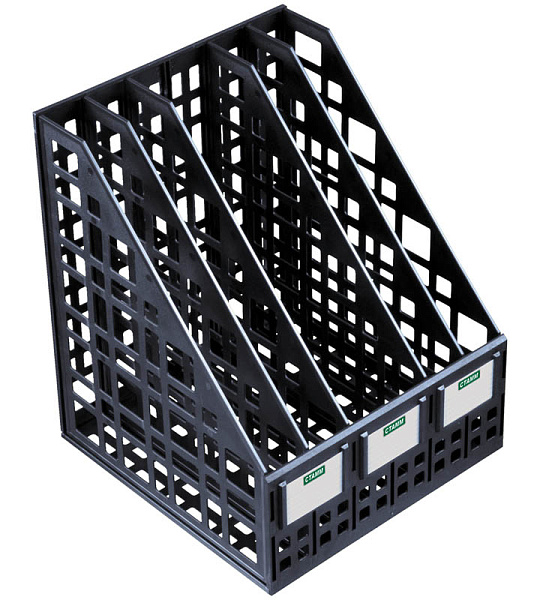 Лоток для бумаг вертикальный СТАММ, сборный, 5 отделений, черный