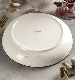 Салатник полуглубокий Beige, d=22 см, цвет бежевый
