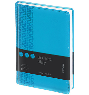 Ежедневник недатир. A5, 160л., кожзам, Berlingo "Vivella Prestige", голубой