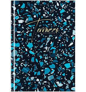 Бизнес-блокнот А5, 80л., OfficeSpace "Узор. Terrazzo", глянцевая ламинация, тиснение фольгой