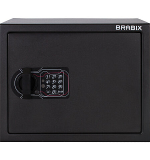 Сейф мебельный BRABIX "SF-280EL", 280х350х300 мм, электронный замок, черный, 291149, S103BR212414