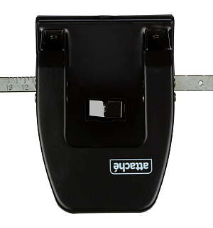 Дырокол Attache до 30 листов, с линейкой, цвет черный