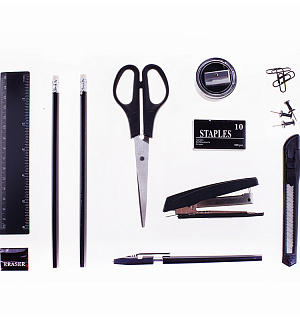 Настольный органайзер OfficeSpace "Карусель", 12 предметов, вращающийся, черный