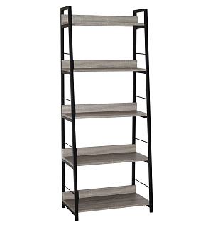 Стеллаж на металлокаркасе BRABIX "LOFT SH-003", 600х350х1500 мм, 5 полок, цвет дуб антик, 641235