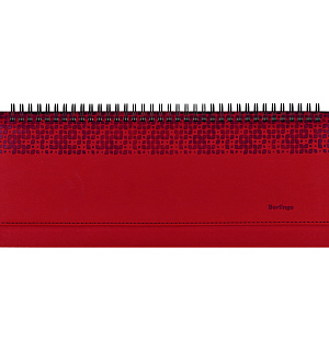 Планинг недатированный, 64л., 330*130мм, кожзам, Berlingo "Vivella Prestige", красный