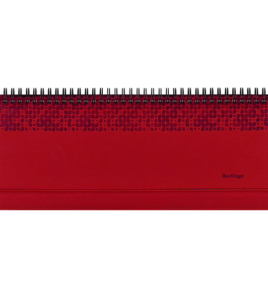Планинг недатированный, 64л., 330*130мм, кожзам, Berlingo "Vivella Prestige", красный
