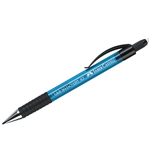 Карандаш механический Faber-Castell "Grip Matic 1377" 0,7мм, с ластиком, автоподача грифеля, синий