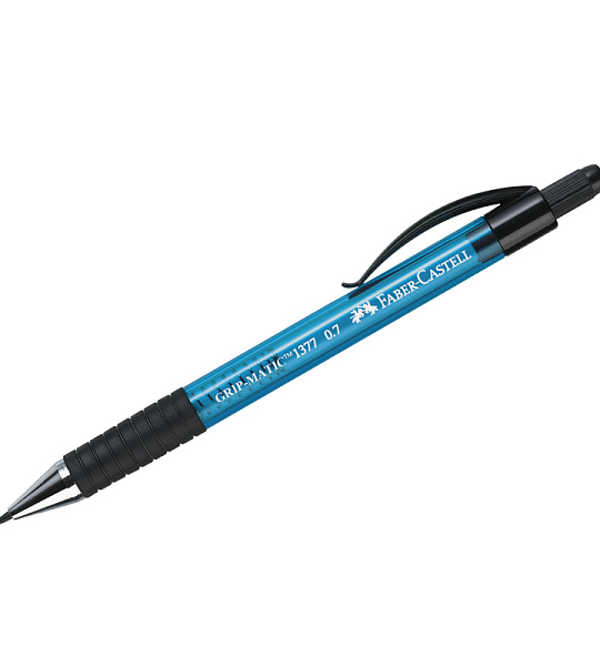 Карандаш механический Faber-Castell "Grip Matic 1377" 0,7мм, с ластиком, автоподача грифеля, синий