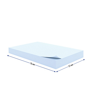 Самоклеящийся блок Berlingo "Standard", 76*51мм, 100л, голубой