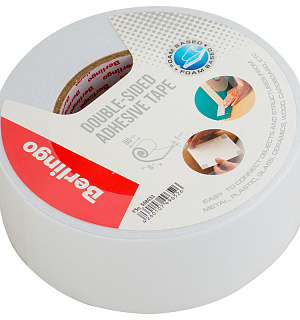 Клейкая лента двусторонняя Berlingo, 50мм*8м, на вспененной основе, 1мм