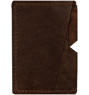 Кардхолдер OfficeSpace, 3 отделения, 10*7см, натуральная кожа, коричневый