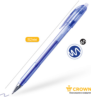 Ручка гелевая стираемая Crown "Erasable Jell" синяя, 0,5мм