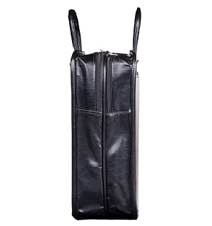 Портфель "Карьера", 36х31х7 см, искусственная кожа, 2 отделения, на молнии, черный